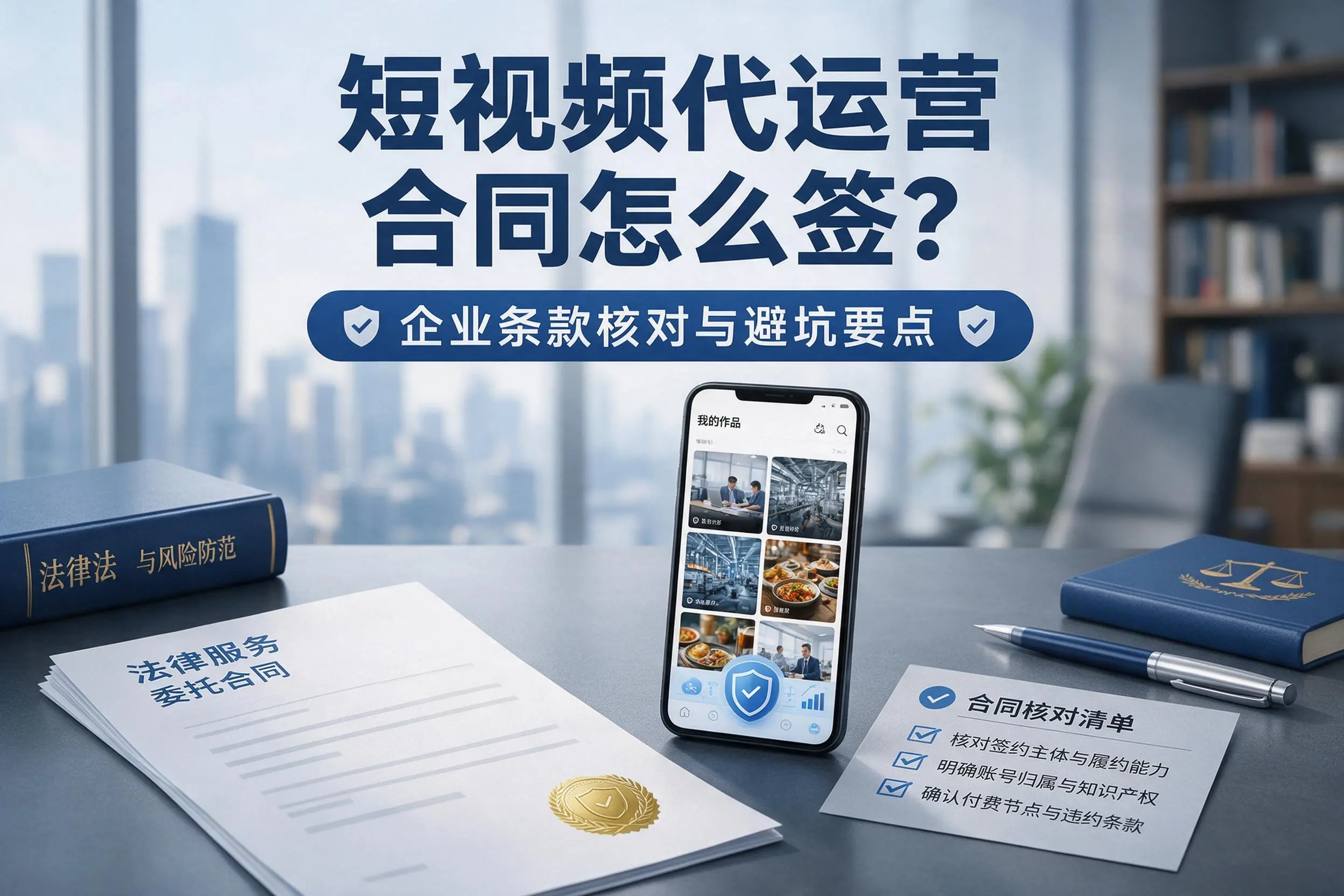 短视频代运营合同怎么签?武汉企业条款核对与避坑要点
