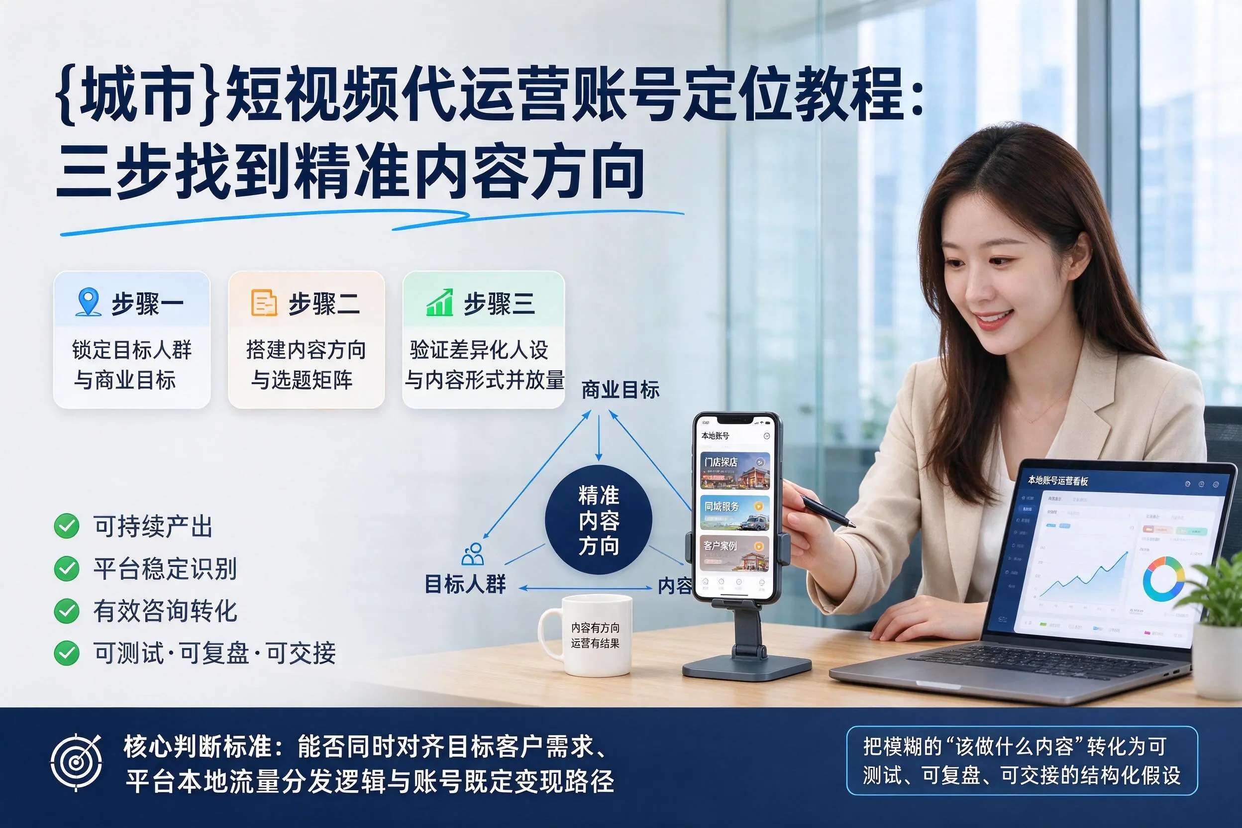 武汉短视频代运营账号定位教程：三步找到精准内容方向