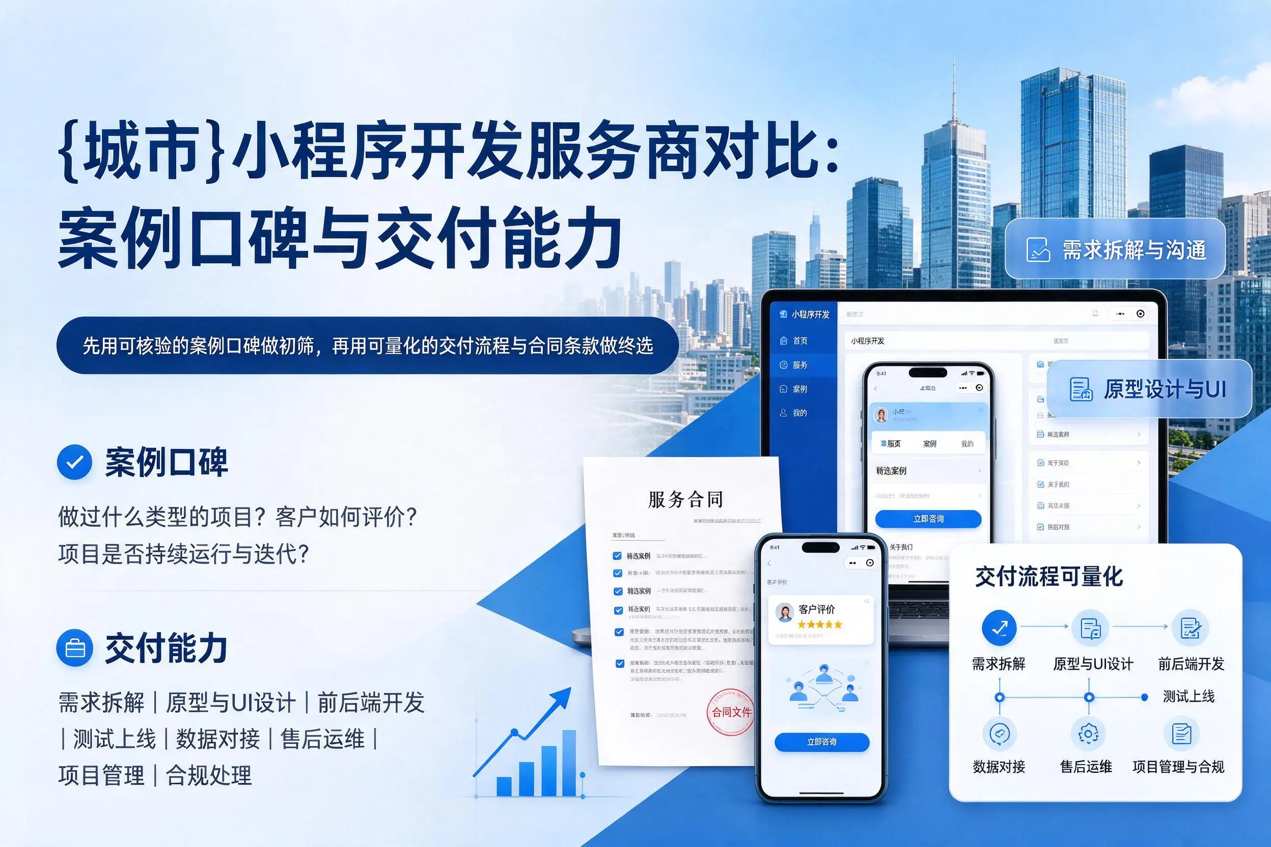 武汉小程序开发服务商对比:案例口碑与交付能力