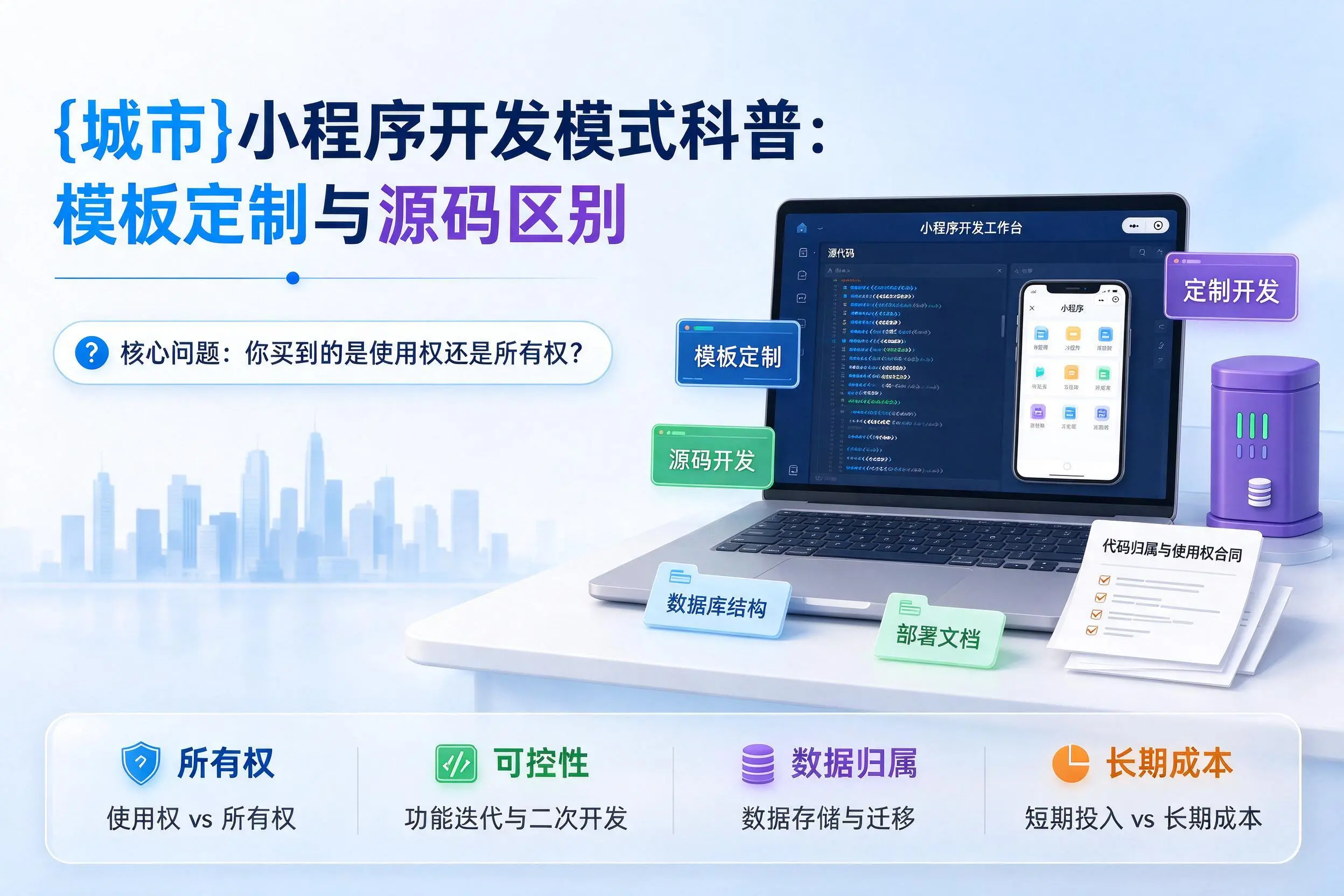 武汉小程序开发模式科普:模板定制与源码区别