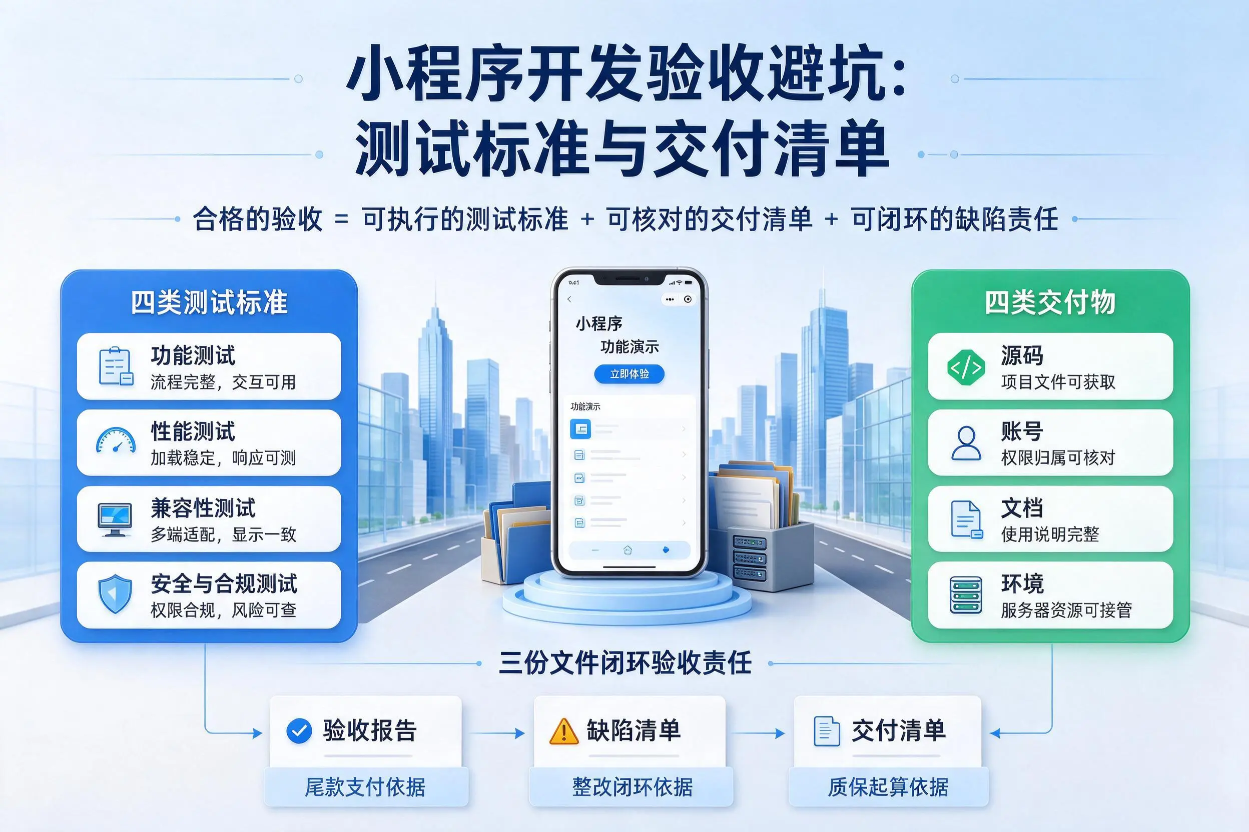 武汉小程序开发验收避坑:测试标准与交付清单