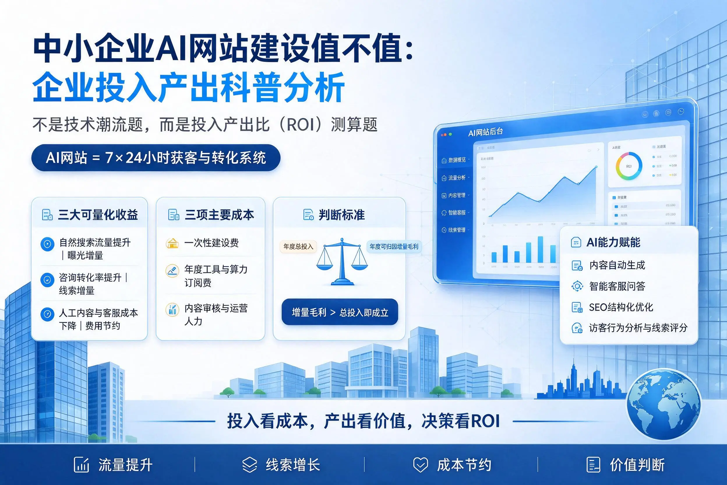 中小企业AI网站建设值不值：武汉企业投入产出科普分析