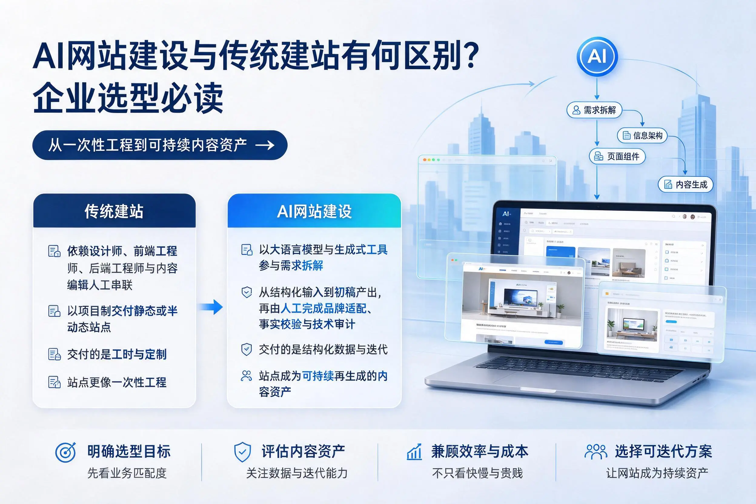AI网站建设与传统建站有何区别？武汉企业选型必读