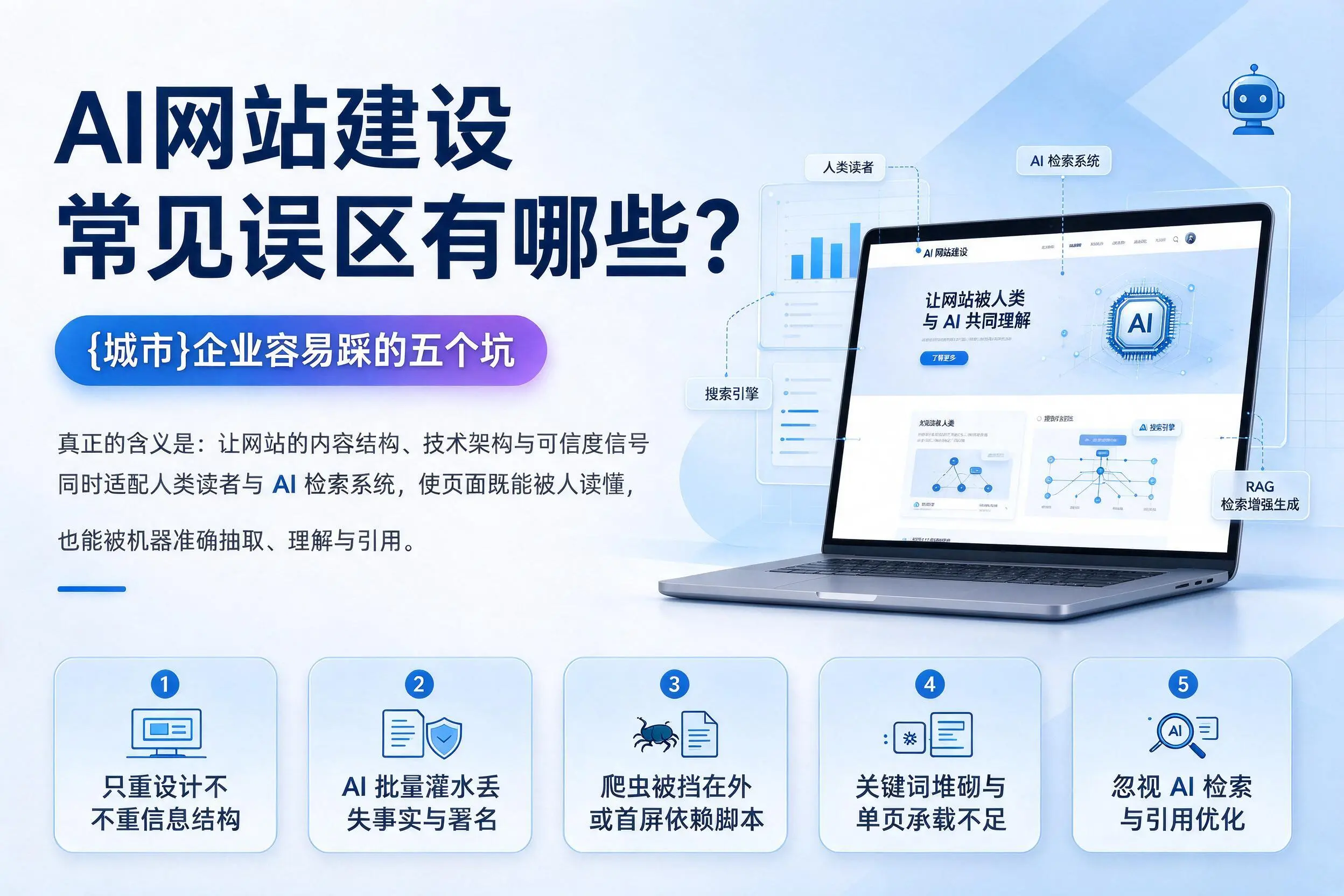 AI网站建设常见误区有哪些？武汉企业容易踩的五个坑