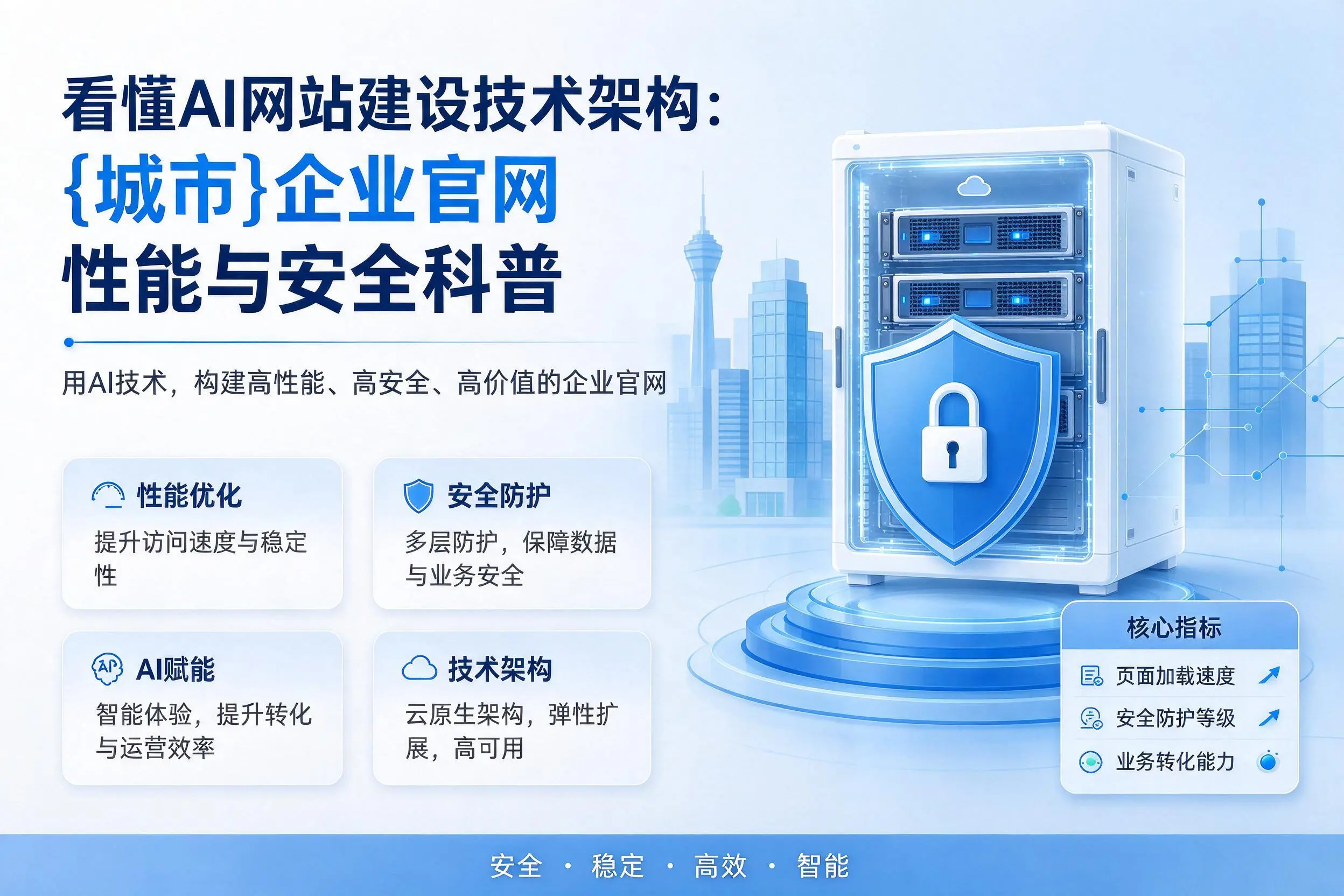 看懂AI网站建设技术架构：武汉企业官网性能与安全科普
