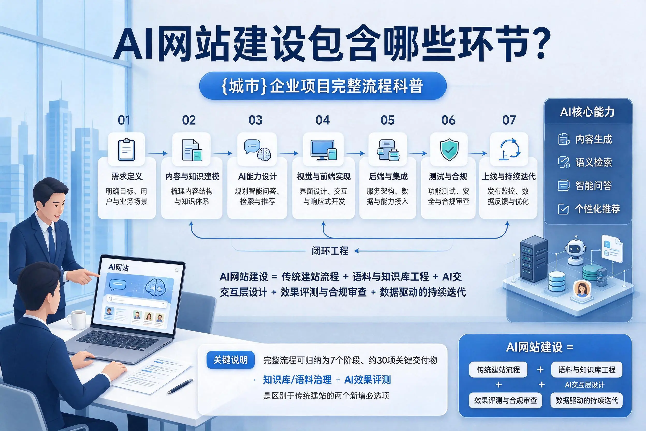 AI网站建设包含哪些环节？武汉企业项目完整流程科普