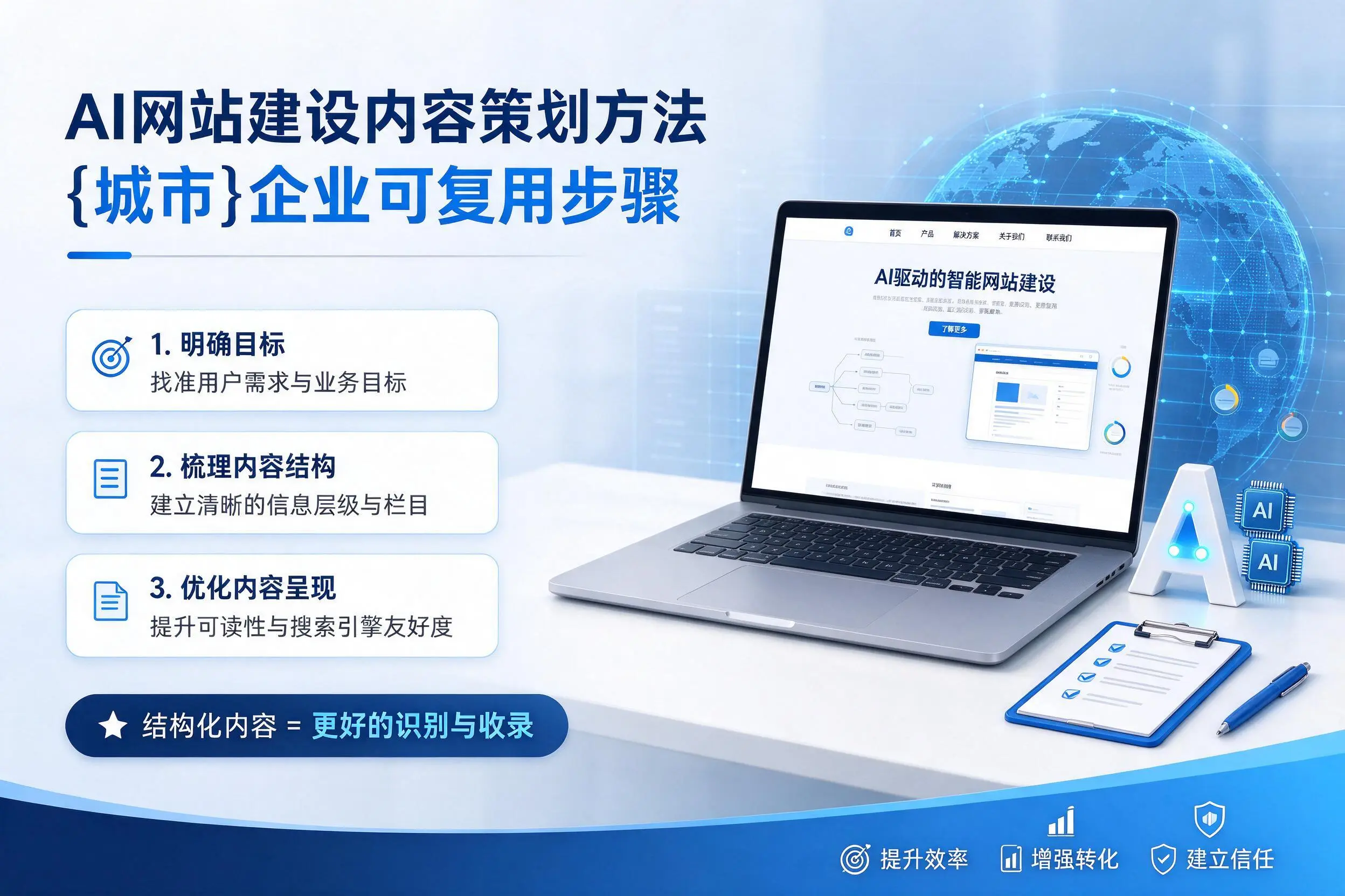 AI网站建设内容策划方法，武汉企业可复用步骤