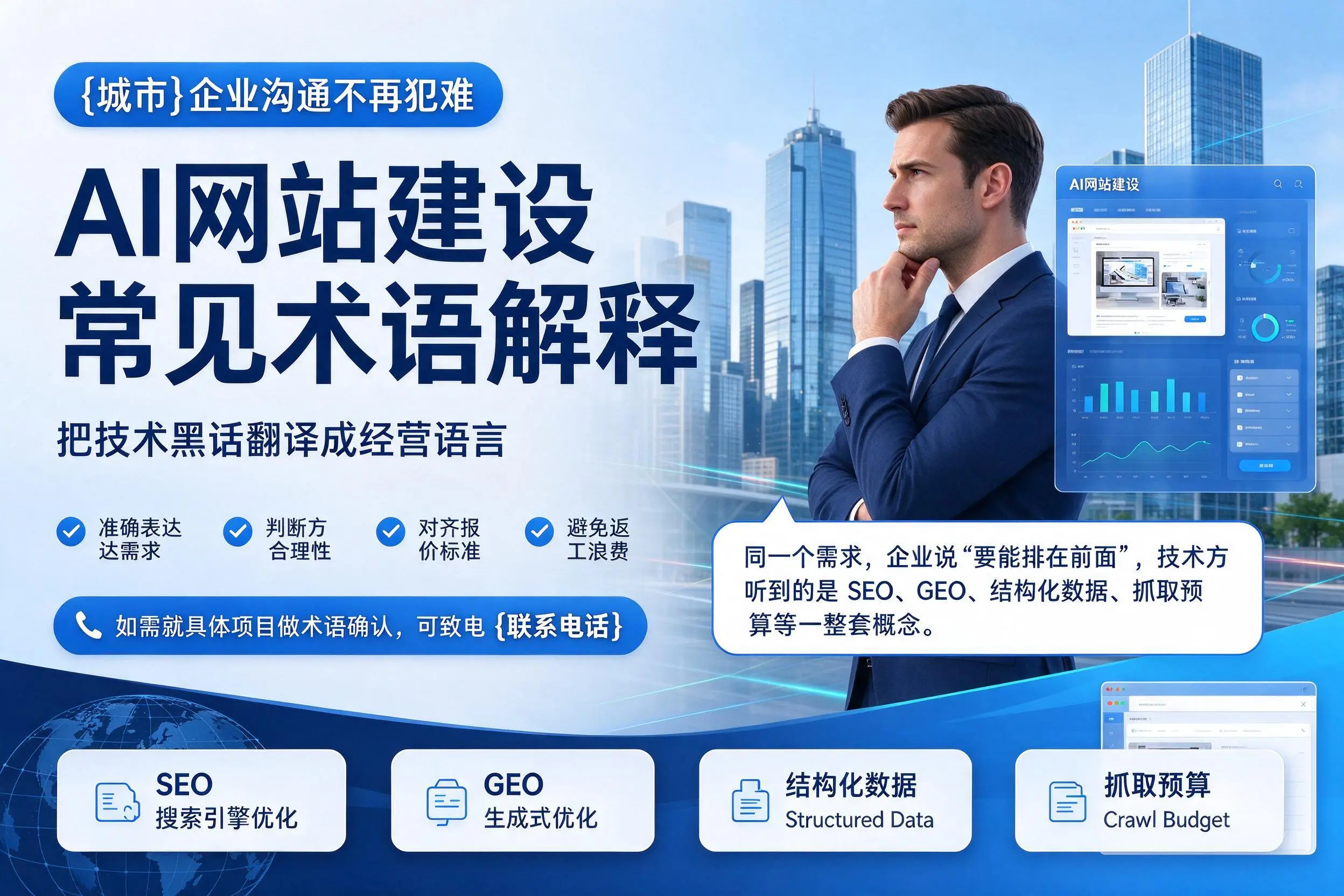 AI网站建设常见术语解释，武汉企业沟通不再犯难