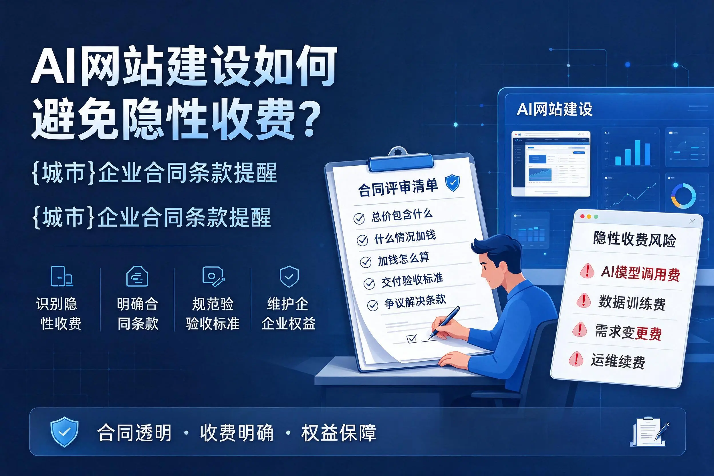AI网站建设如何避免隐性收费？武汉企业合同条款提醒