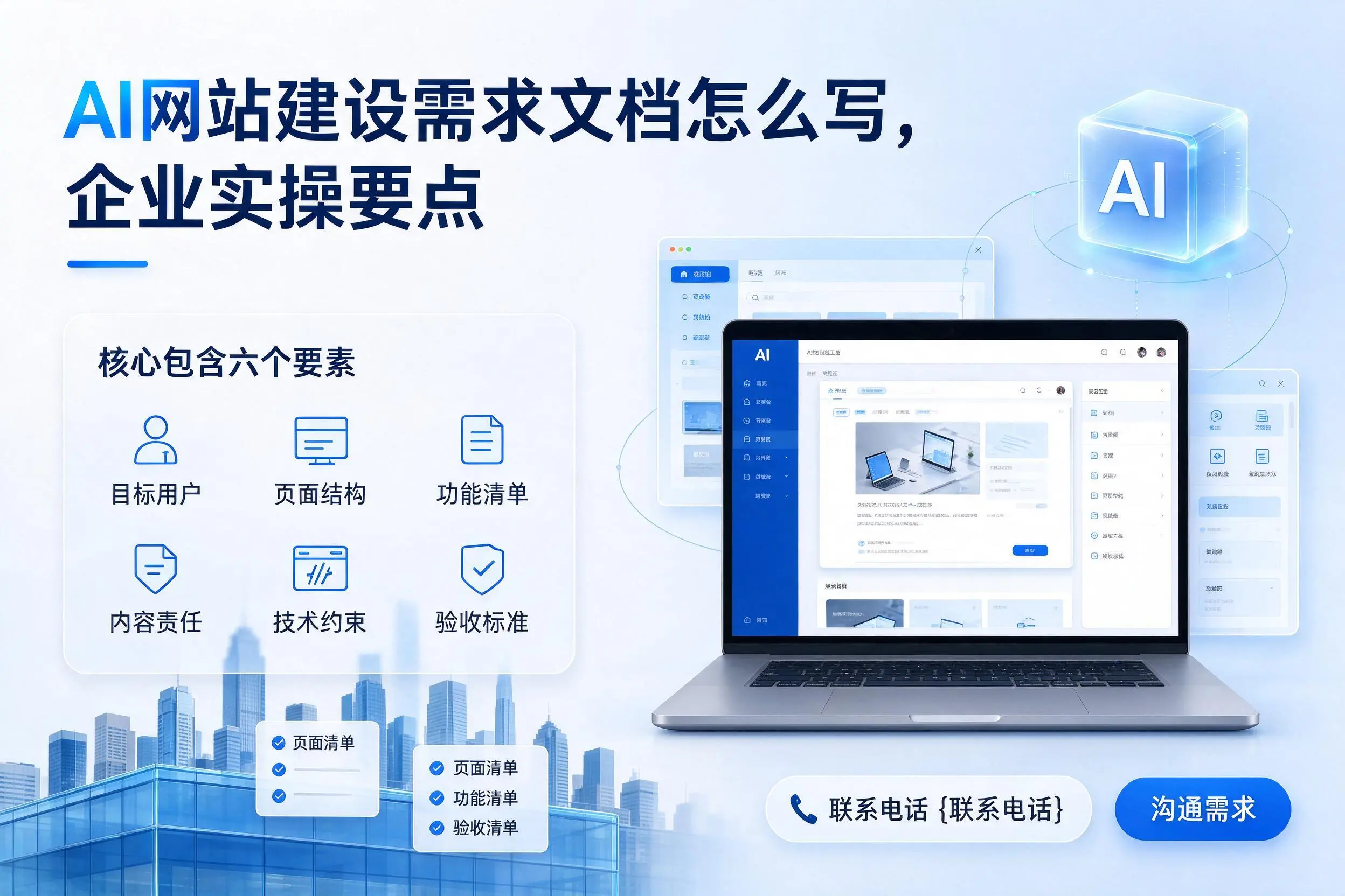 AI网站建设需求文档怎么写，武汉企业实操要点